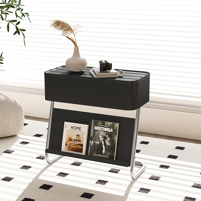 Nordic Rotating L-Shape Steel End Table