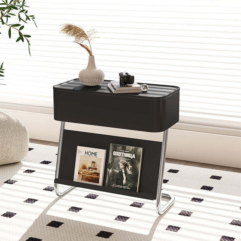 Nordic Rotating L-Shape Steel End Table