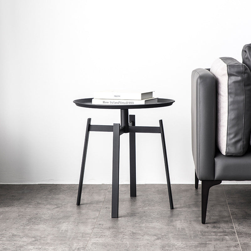 Retro Round Iron End Table