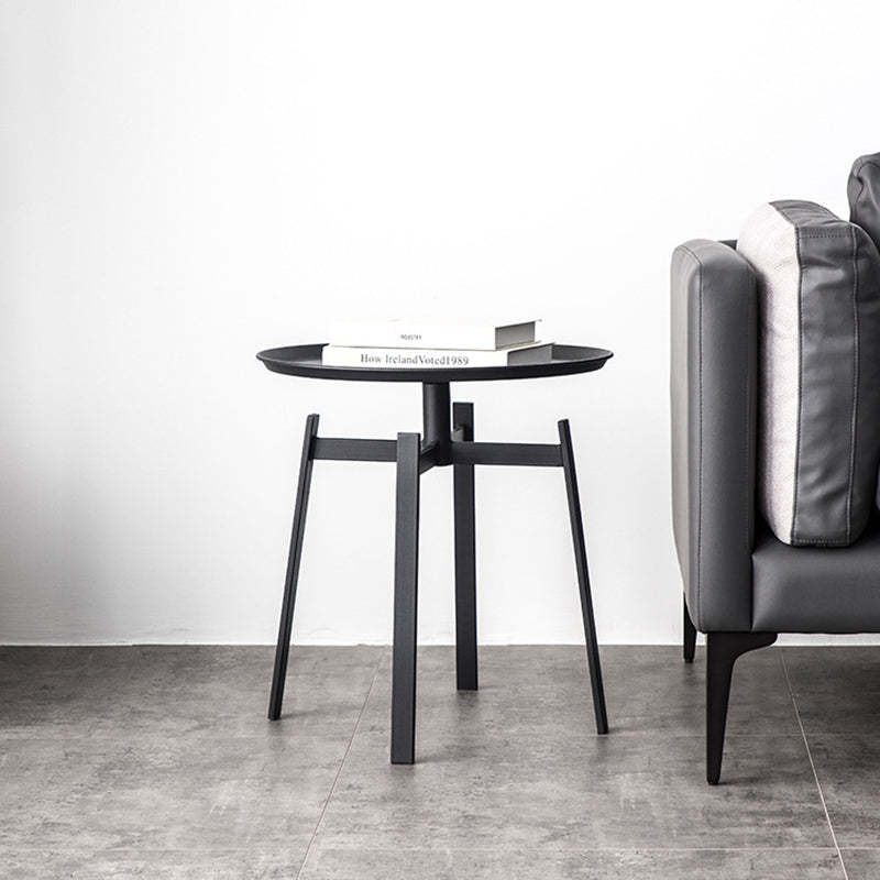 Retro Round Iron End Table