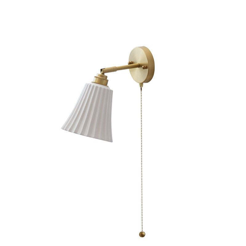 Modern Minimal Brass Ceramic Wall Sconce