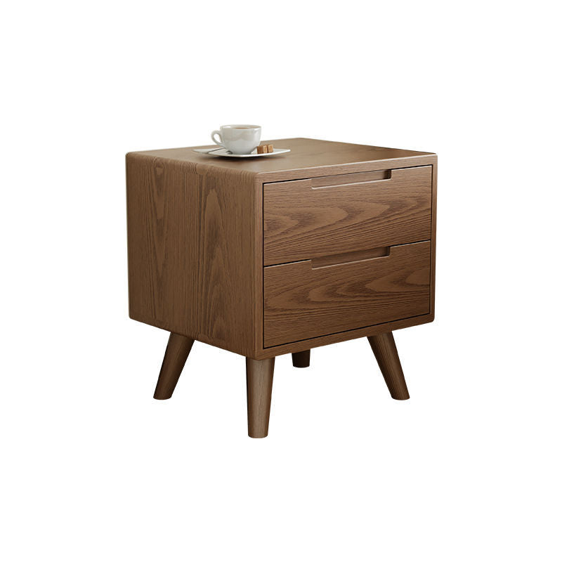 Modern Rubber Wood Bedside Nightstand