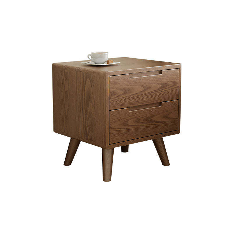 Modern Rubber Wood Bedside Nightstand