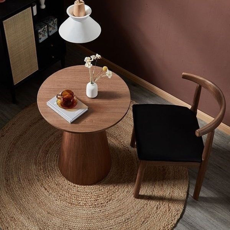 Lighom nordic cone column wood coffee tables in wood glass