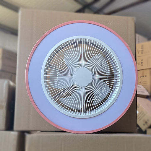 Minimalist Iron Copper LED Flush Mount Ceiling Fan Light