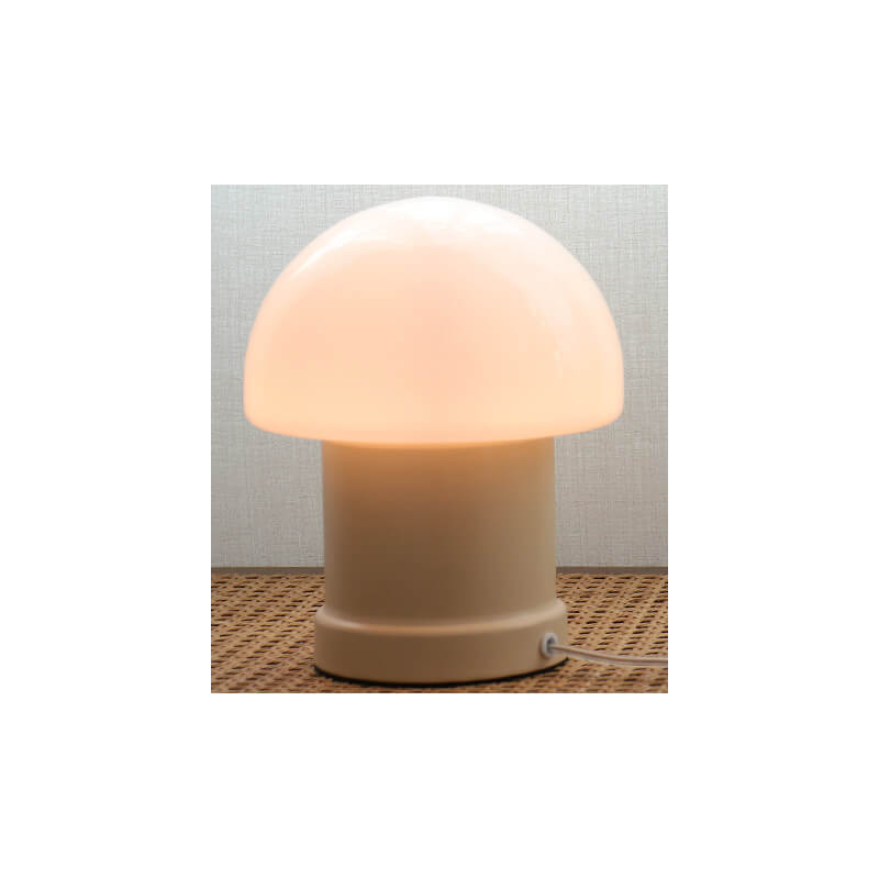 Vintage Cream Mushroom Column Table Lamp
