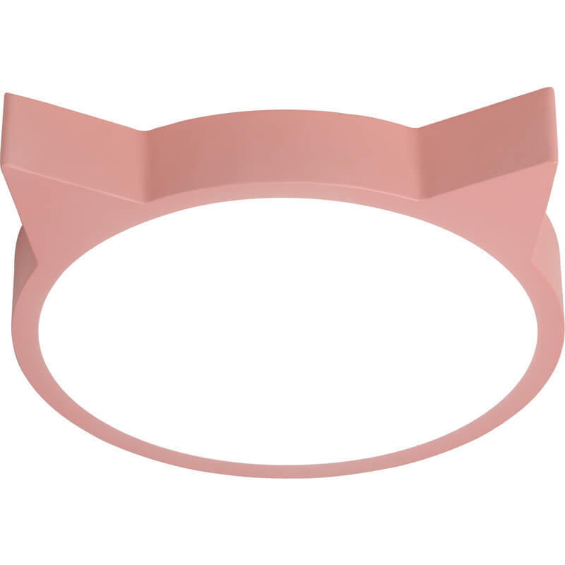 Nordic Macaron Cat LED Kids Flush Mount Light