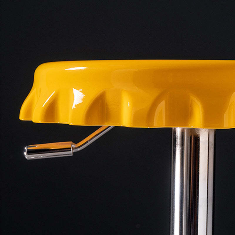 Contemporary Beer Bottle Cap Plastic Swivel Bar Stool