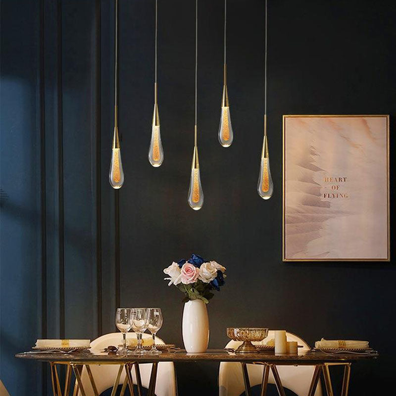 Scandinavian Water Drop Glass LED Pendant