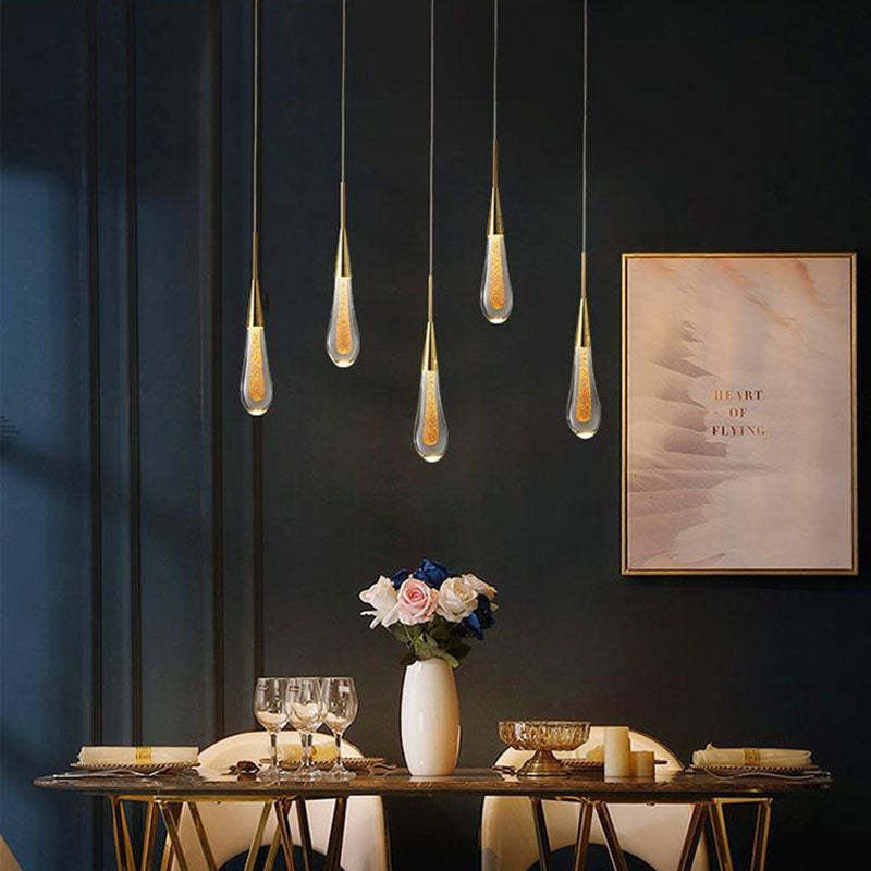 Scandinavian Water Drop Glass LED Pendant