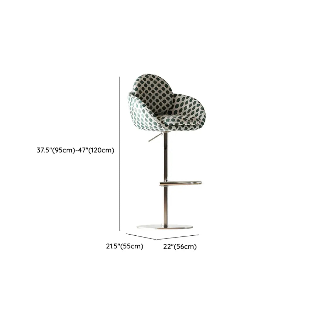 Modern Swivel Cushioned Bucket Bar Stool