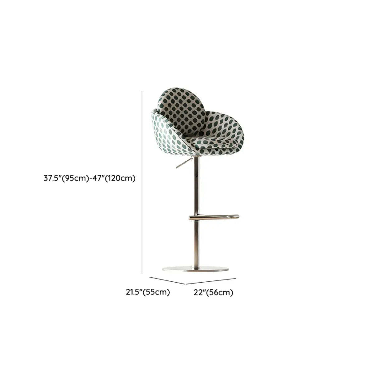 Modern Swivel Cushioned Bucket Bar Stool
