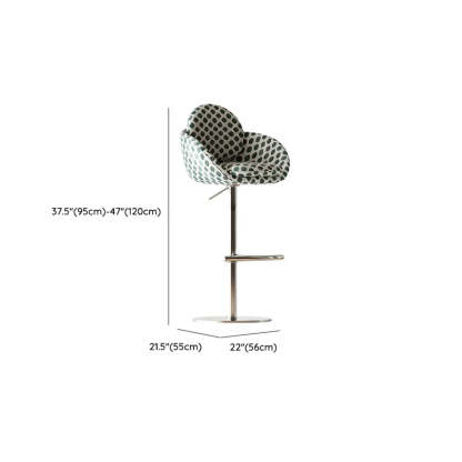 Modern Swivel Cushioned Bucket Bar Stool