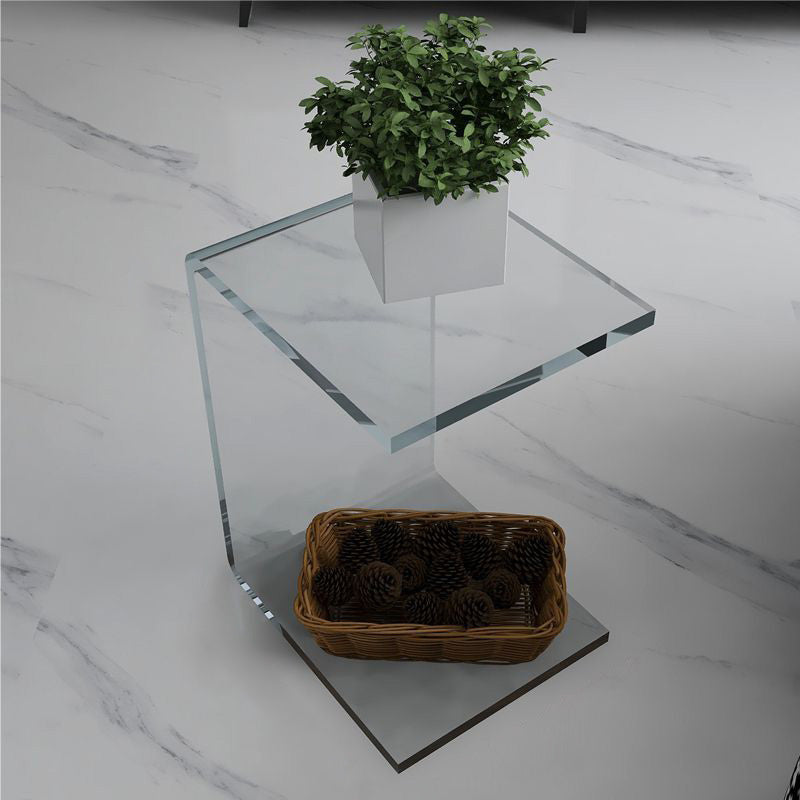 Minimalist Slab Plastic Acrylic End Table