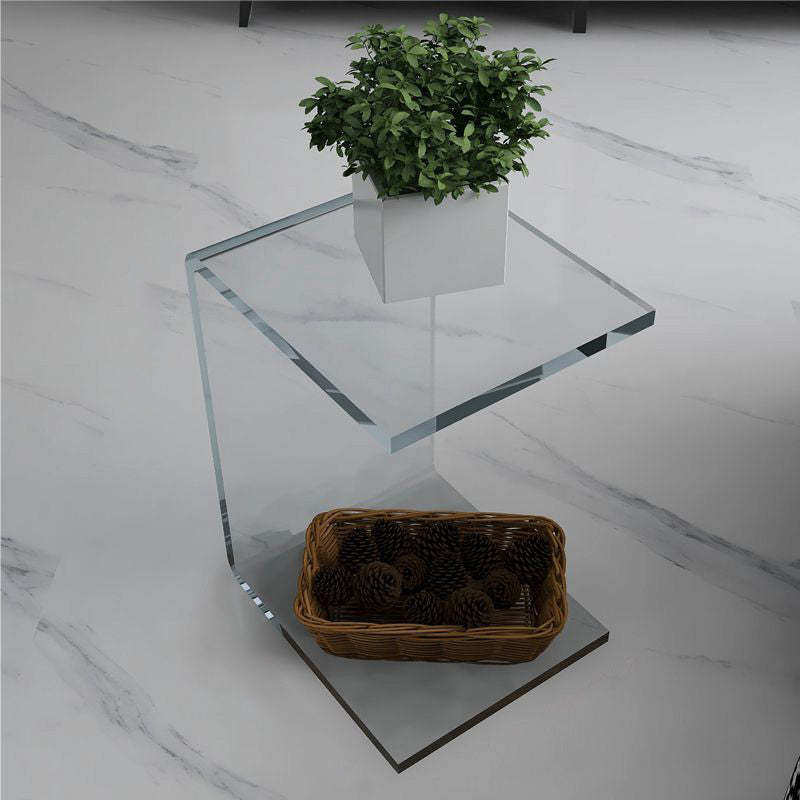 Minimalist Slab Plastic Acrylic End Table