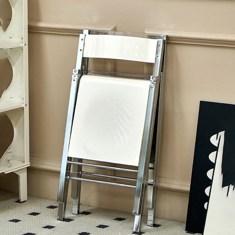 Nordic Acrylic Metal Foldable Dining Chair