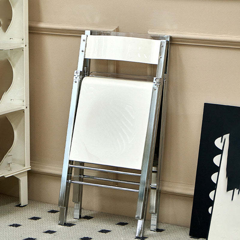 Nordic Acrylic Metal Foldable Dining Chair