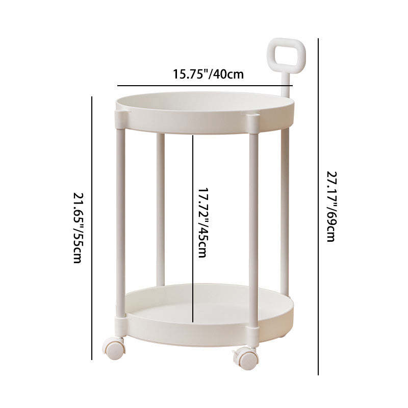 Minimalist Rotating 2-Tier Plastic Coffee Table