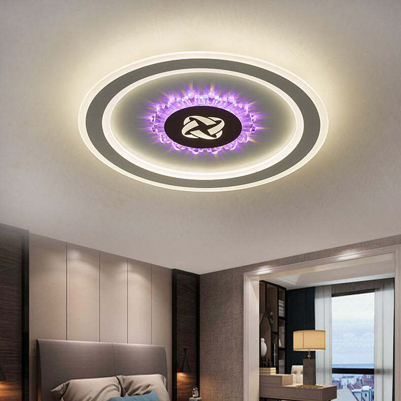 Round Acrylic LED Flush Mount Light