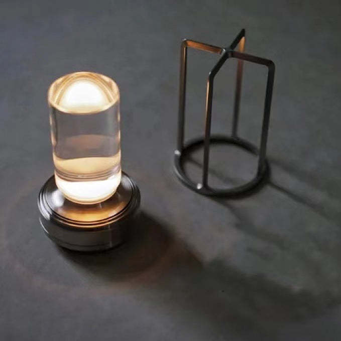 Nordic Vintage Aluminum Acrylic USB Rechargeable Night Light