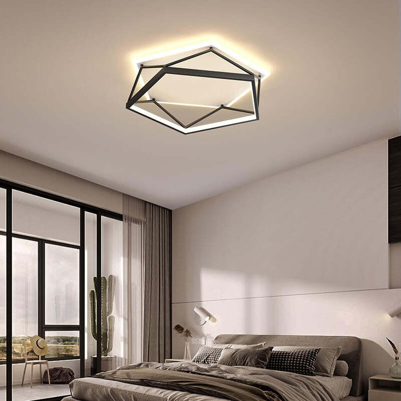 Nordic Minimalist Geometric Art LED Flush Mount Light