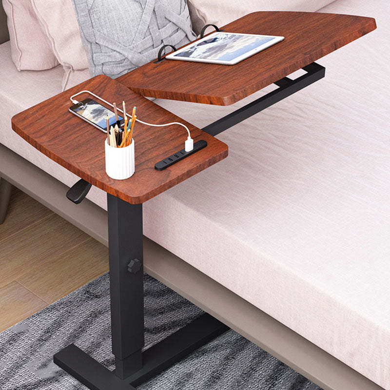 Minimalist Rectangular Wood Metal Foldable End Table