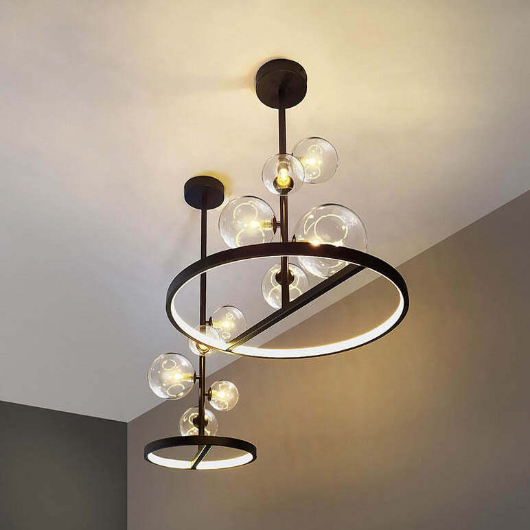 Nordic Round Bubble Ball Glass Chandelier