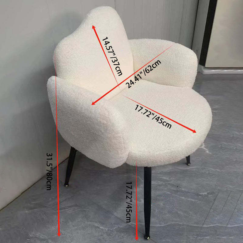 Scandinavian Cloud Lambswool Vanity Stool