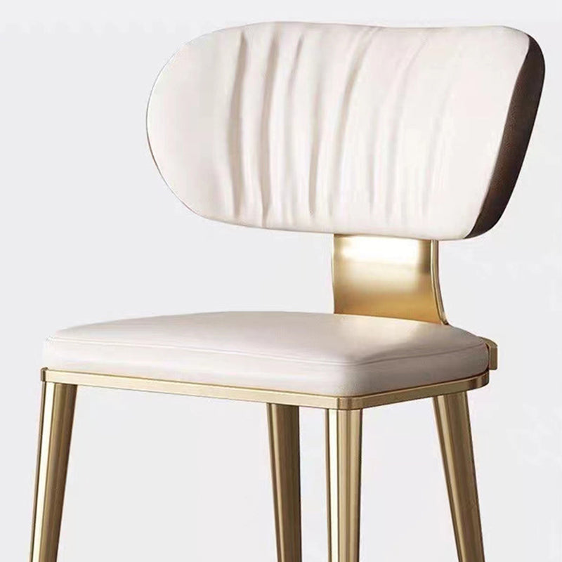 Scandinavian Microfiber Leather Square Cushion Dining Chair