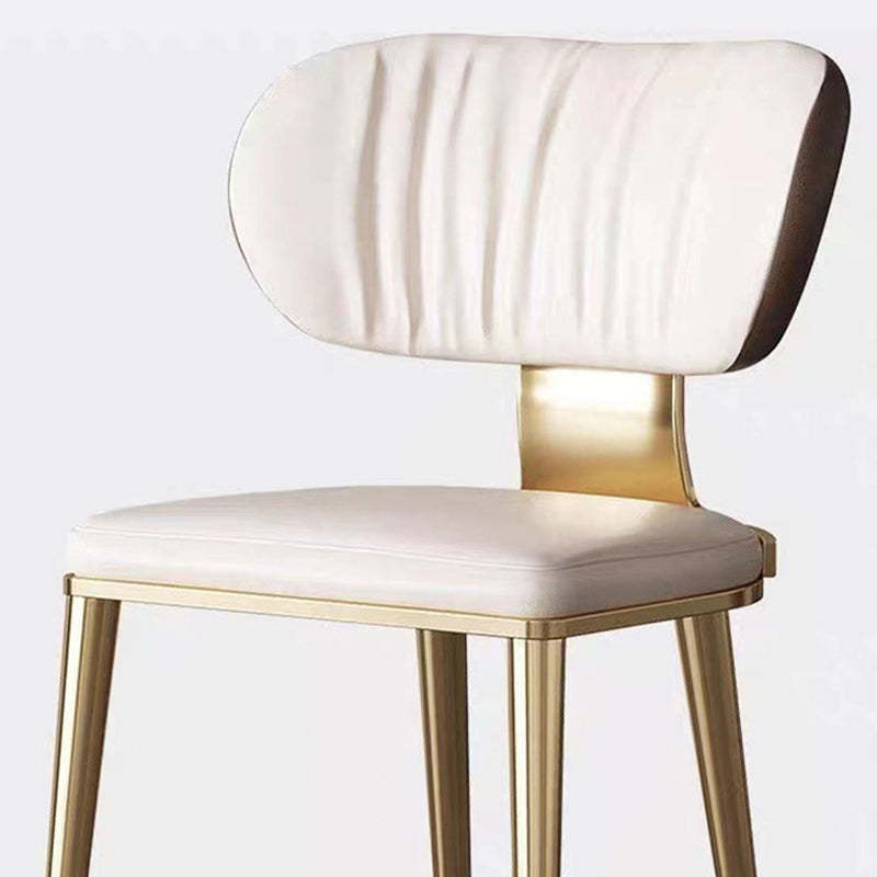 Scandinavian Microfiber Leather Square Cushion Dining Chair