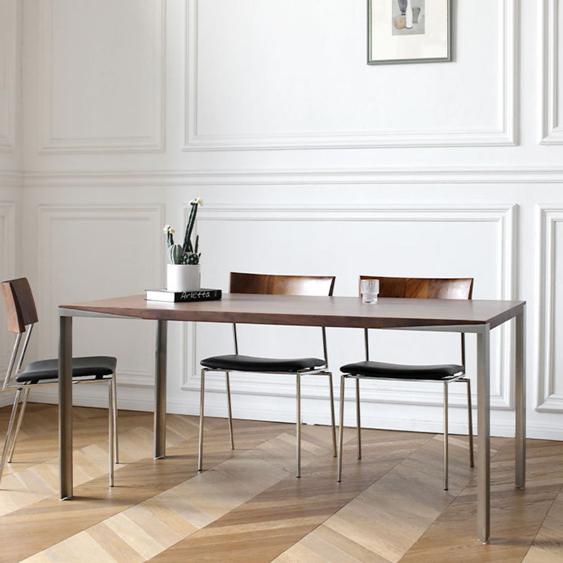 Nordic Curved Wood Leather Dining Chair