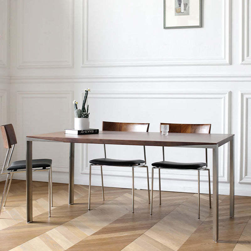 Nordic Curved Wood Leather Dining Chair