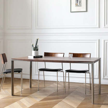 Nordic Curved Wood Leather Dining Chair