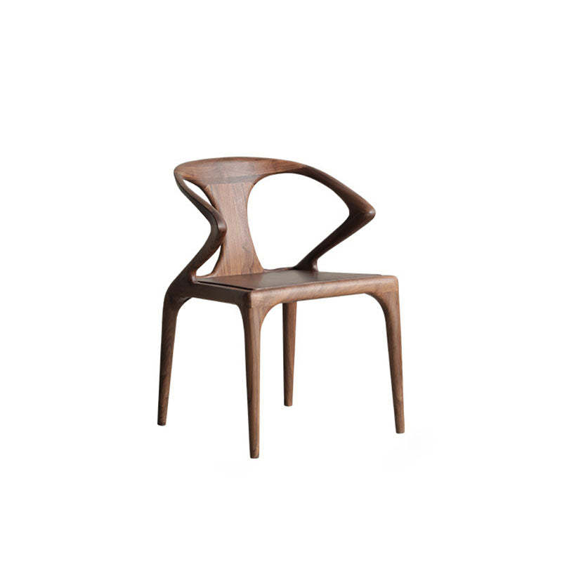 Scandinavian Bent Upholstered Wood Dining Chair