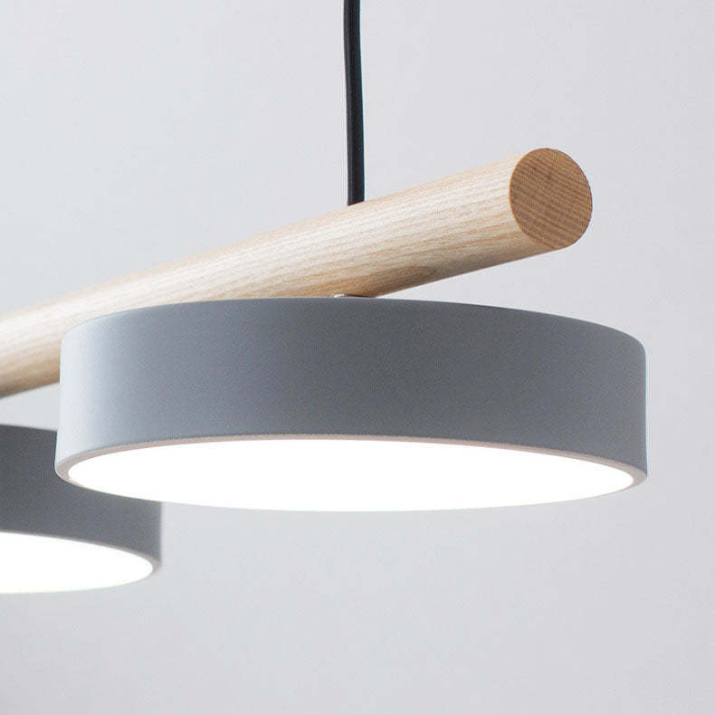 Nordic Resin Bird Wood Linear LED Island Chandelier