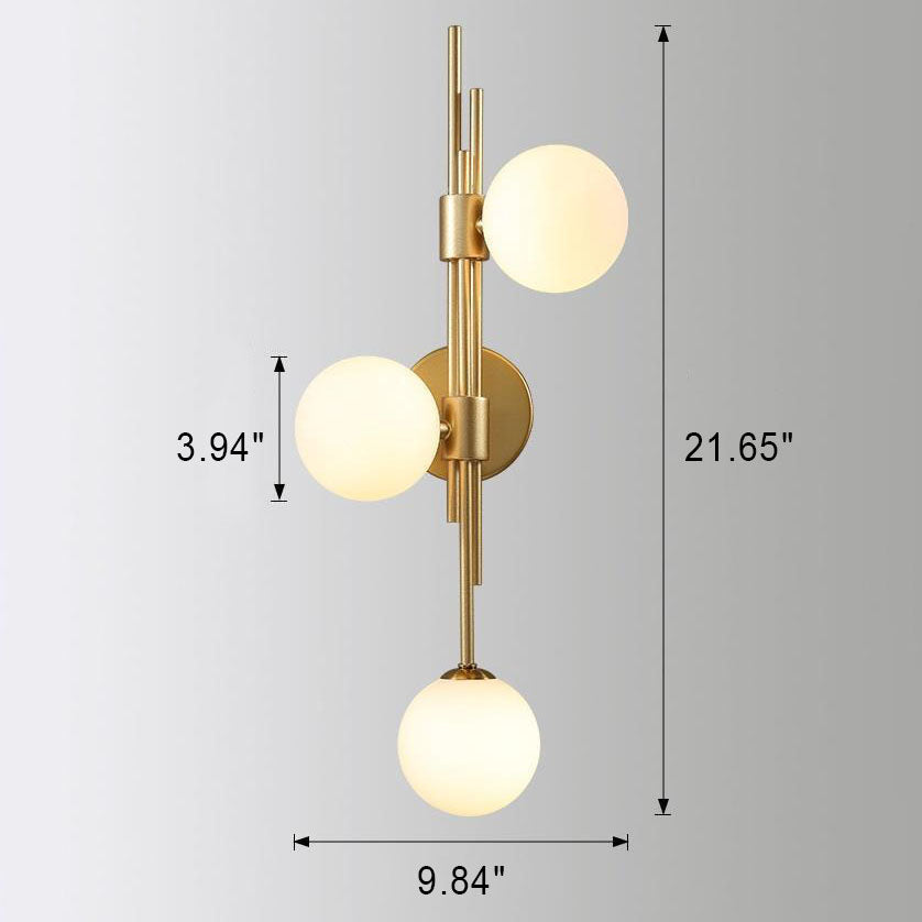European Vintage Orb Glass Wall Sconce — Dark green + transparent / Right / 110V-120V For US/CA