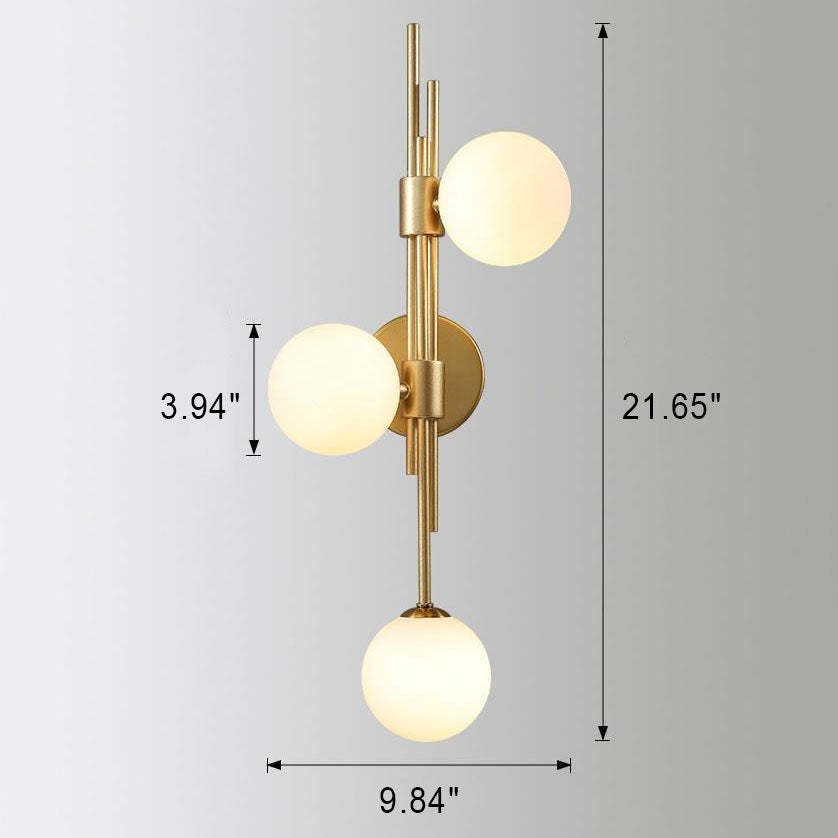 European Vintage Orb Glass Wall Sconce — Dark green + transparent / Right / 110V-120V For US/CA