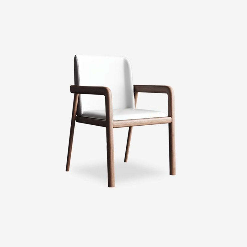 Chinese Ash Wood PU Leather Dining Chair