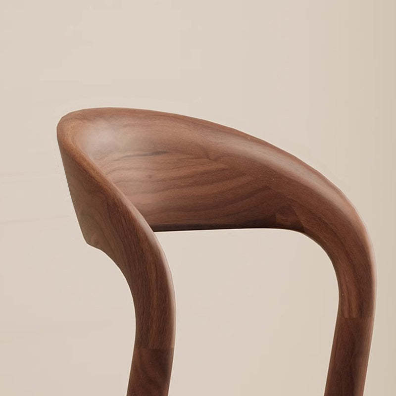 Scandinavian Curved Ash Wood Dining Chair
