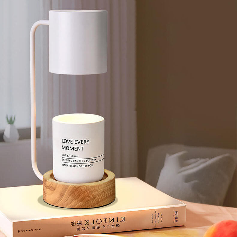 Japanese Wood Timing Dimming Melting Wax Table Lamp