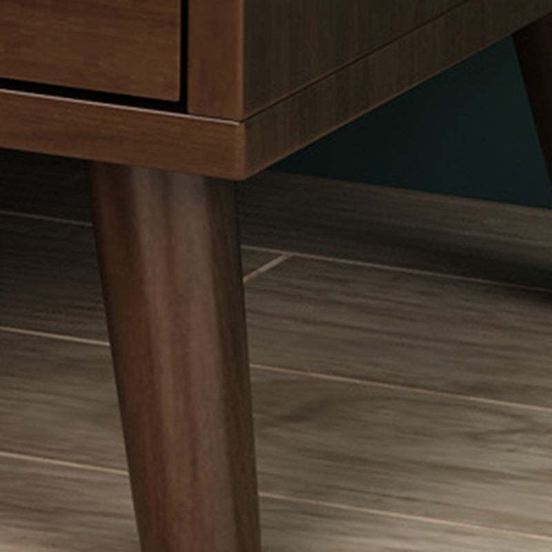 Nordic Wood 1/2-Drawer Nightstand — 2 / Wood Color + White