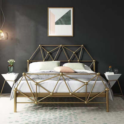 Nordic Pyramid Glass Slate Side Table