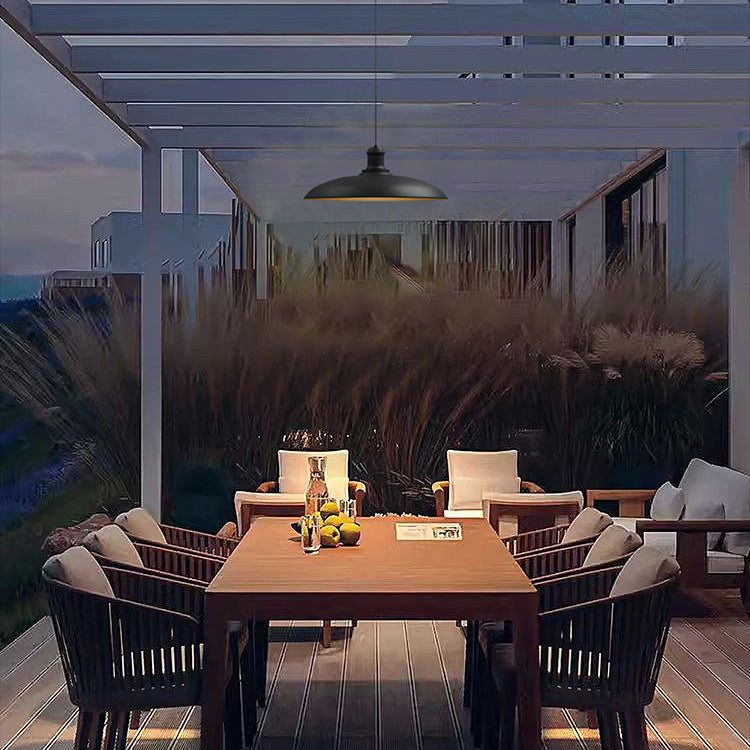 Scandinavian Waterproof Steel Round Pendant Light