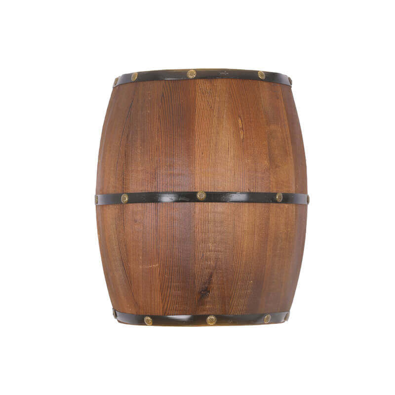 Industrial Vintage Half Barrel Wood Sconce