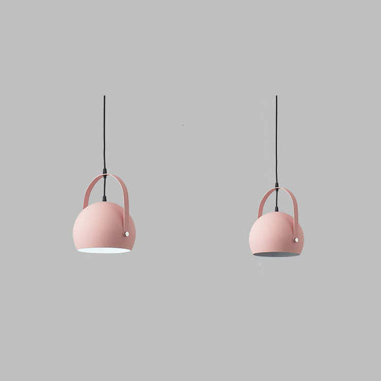 Nordic Macaron Aluminum Semicircle Pendant Light