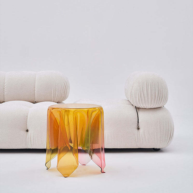 Scandinavian Wrinkle Tablecloth Acrylic Coffee Table