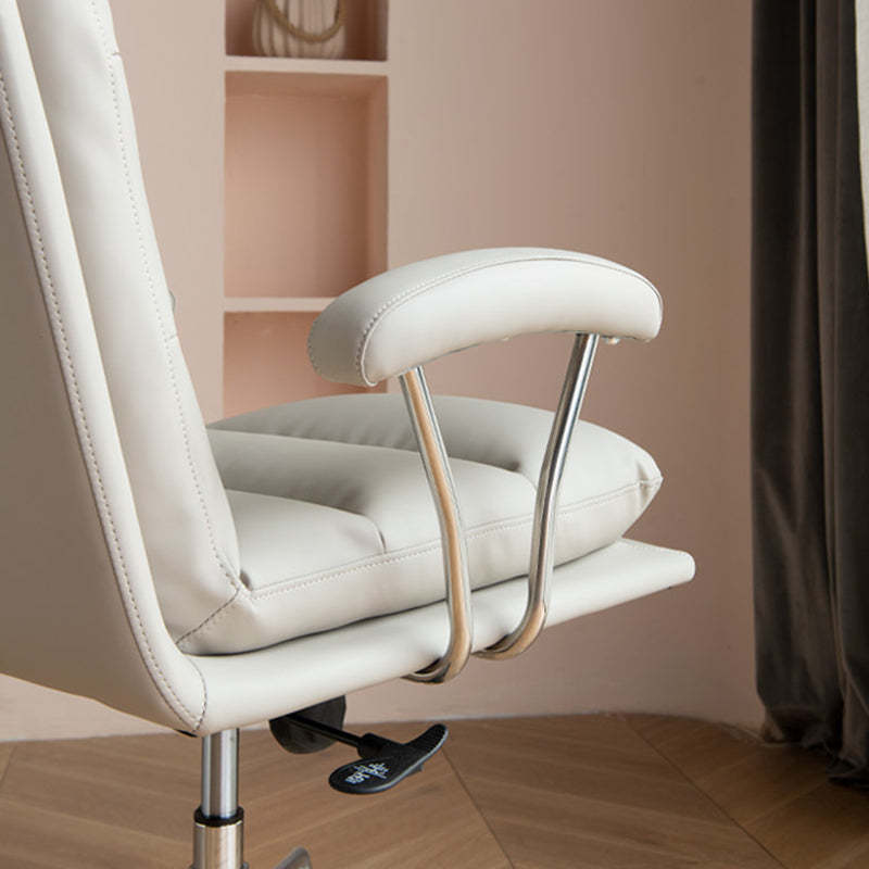 Minimalist Striped Upholstered Steel Desk Chair
