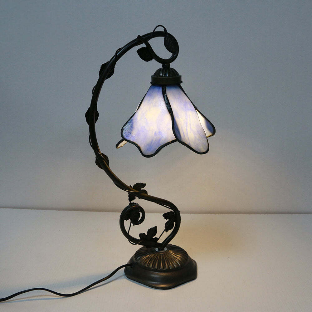 Tiffany Flower Petal Resin Stained Glass Table Lamp