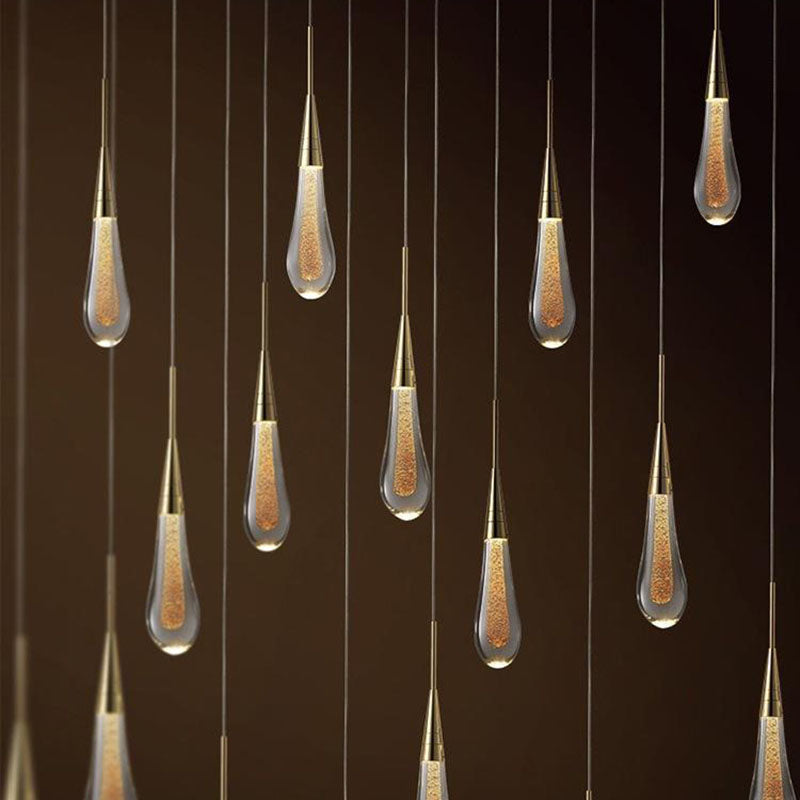 Scandinavian Water Drop Glass LED Pendant