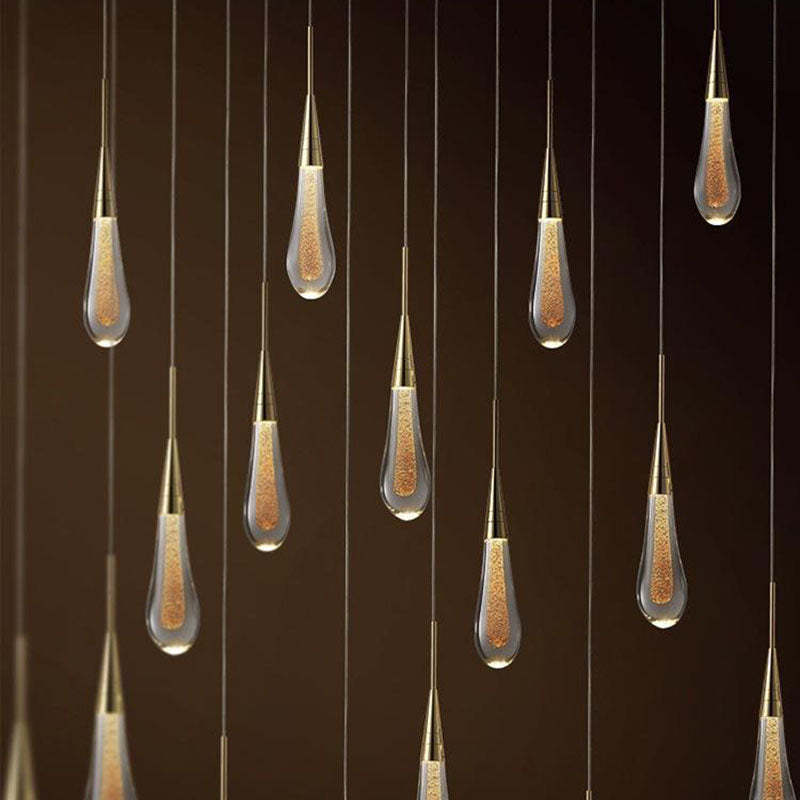 Scandinavian Water Drop Glass LED Pendant